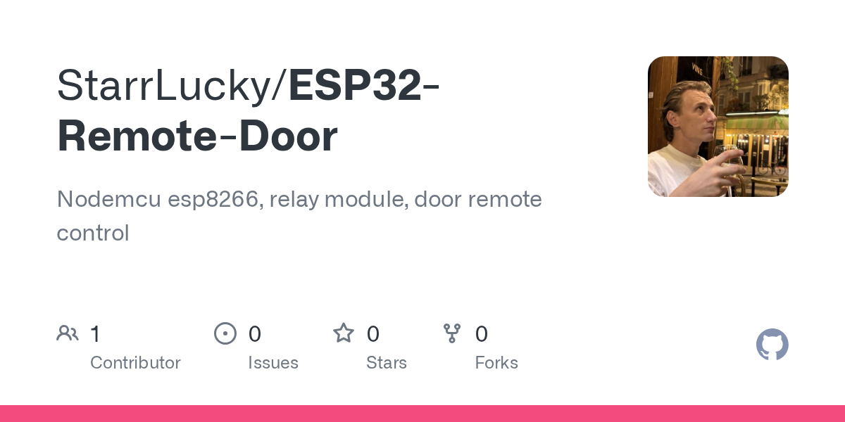 GitHub preview of the ESP32-Remote-Door repository
